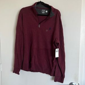 NWT Polo Ralph Lauren Wine Half Zip